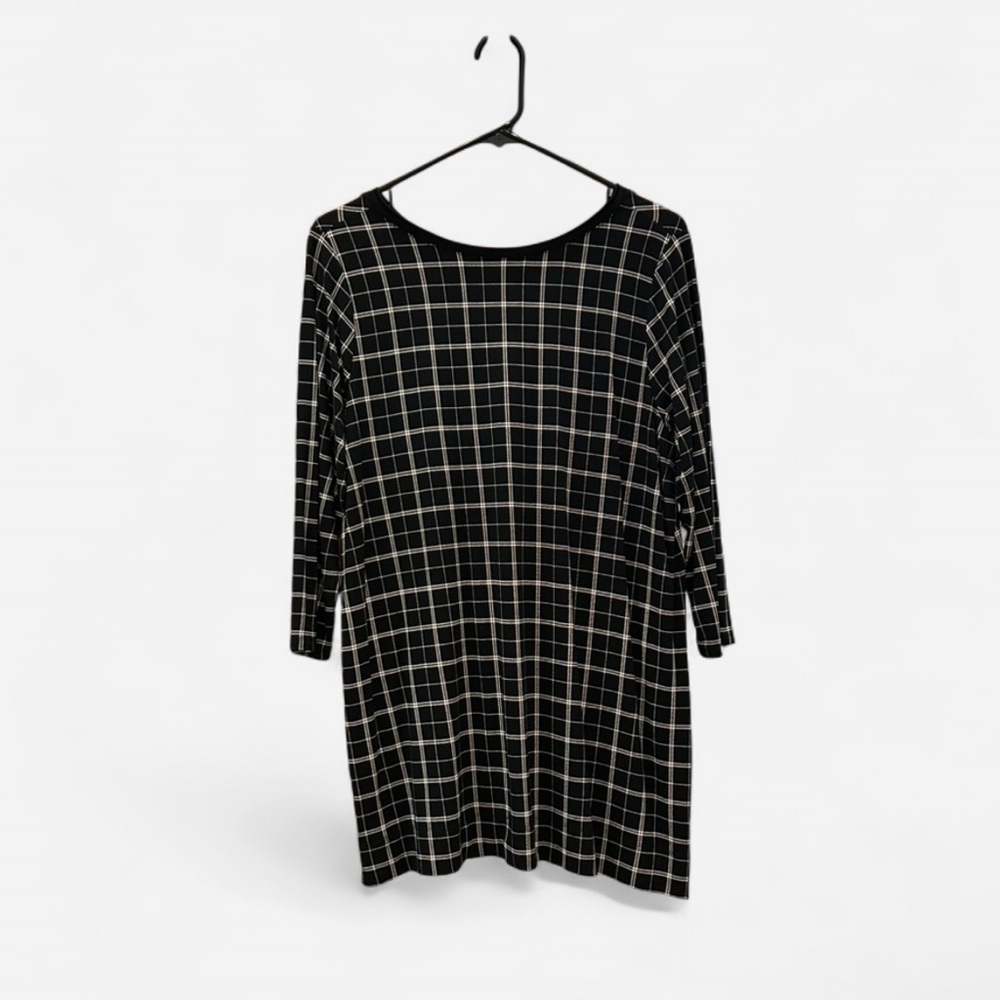 NWT J.Jill Black and White Checkered tunic